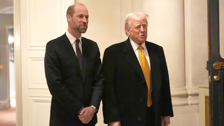 Prince William conversing with U.S. president Donald Trump in Paris, 2024