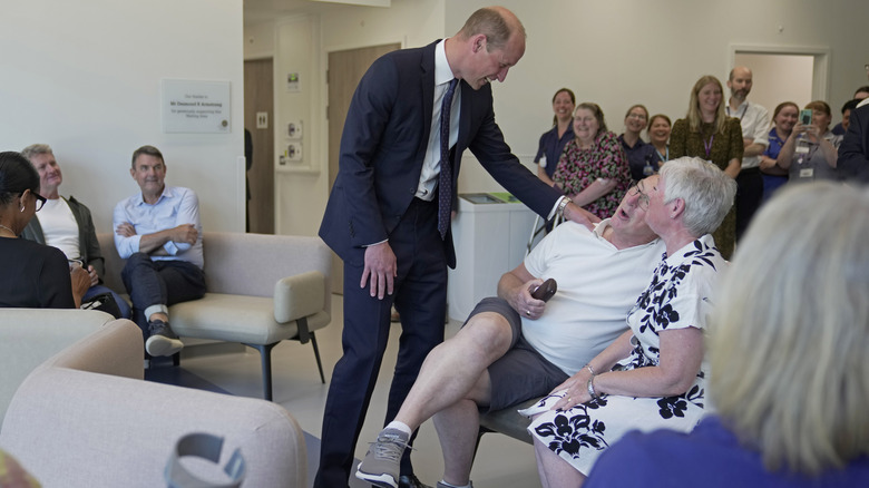 Prince William visiting the Oak Cancer Centre in 2023