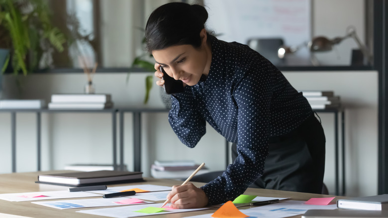 woman working