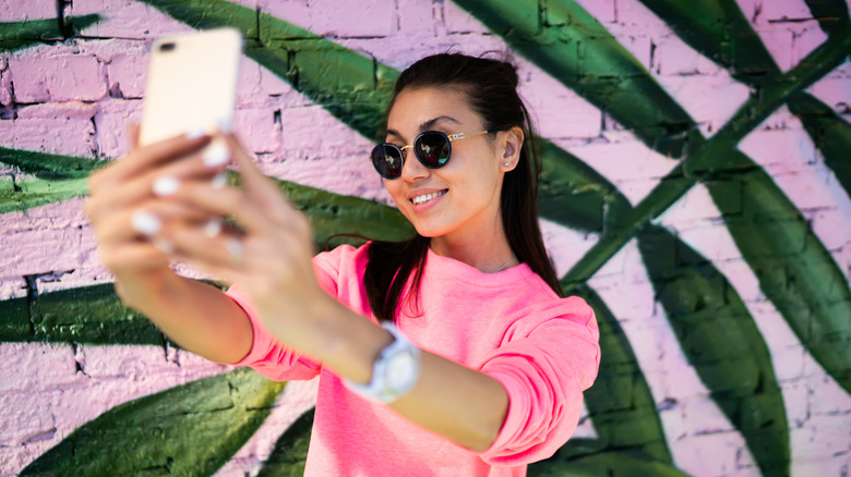 a girl taking a selfie