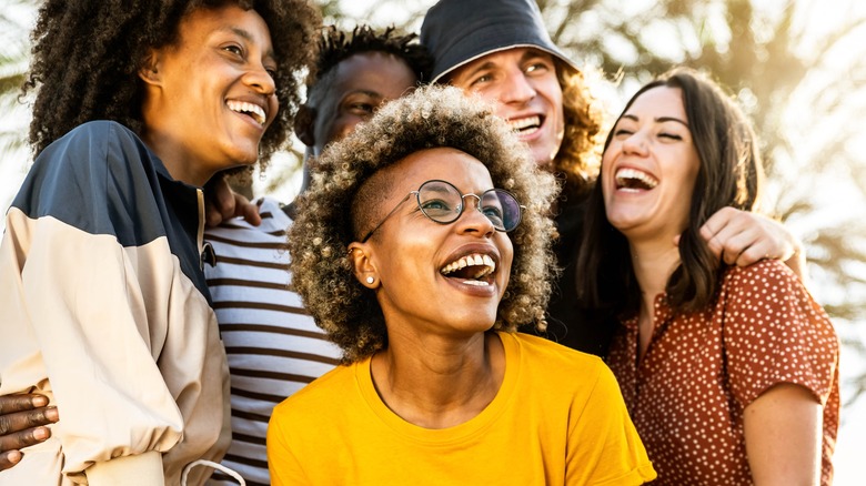 A group of friends spending time together. 