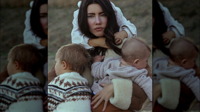 Jacqueline MacInnes Wood with her children