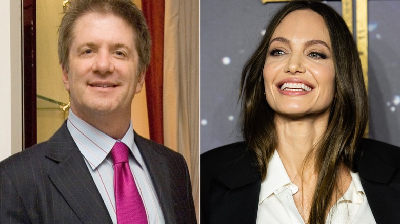 Left: Jewelry designer Robert Procop, Right: Angelina Jolie