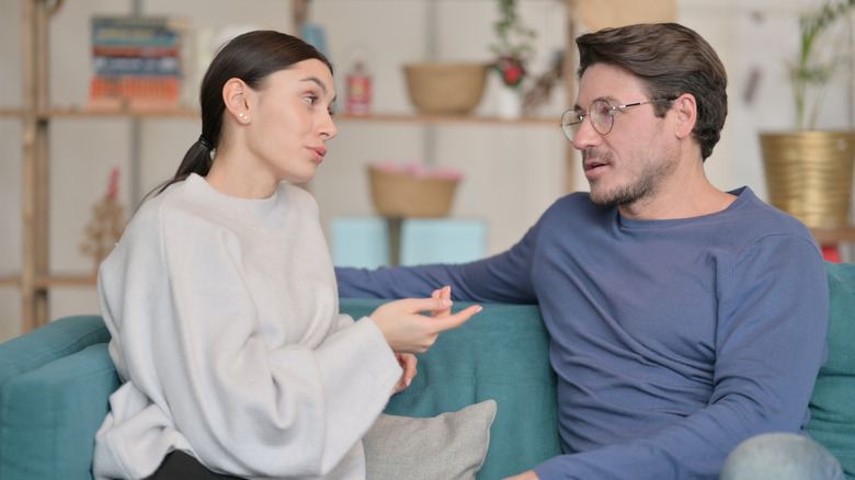 Couple having a conversation