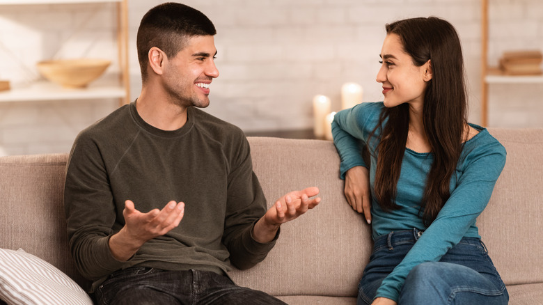 Couple having conversation