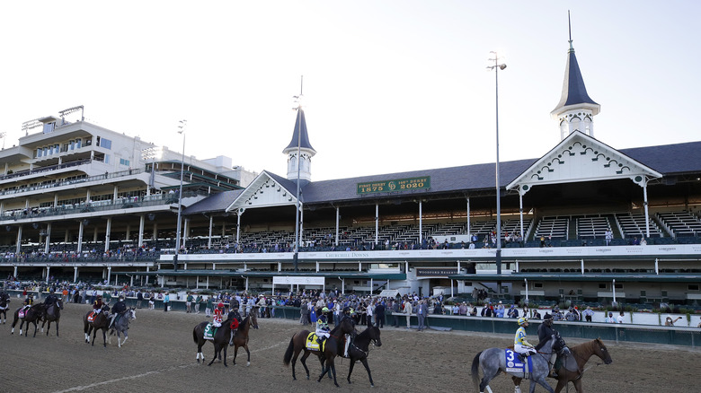 File: Kentucky Derby horses resting