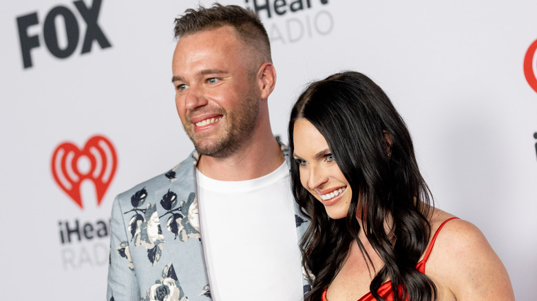 Nick Thompson and Danielle Ruhl on red carpet