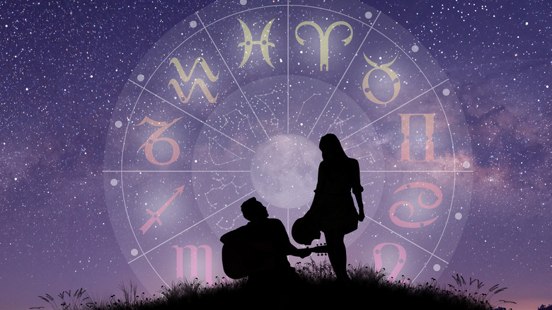 A couple and the zodiac wheel