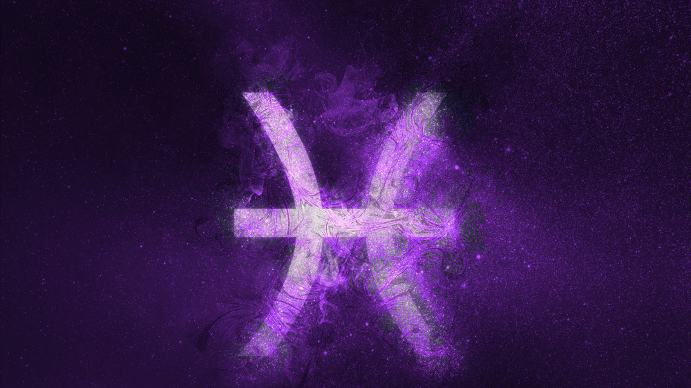 Purple Pisces symbol 