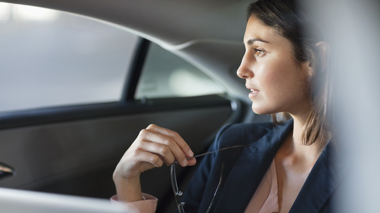 Woman deep in thought