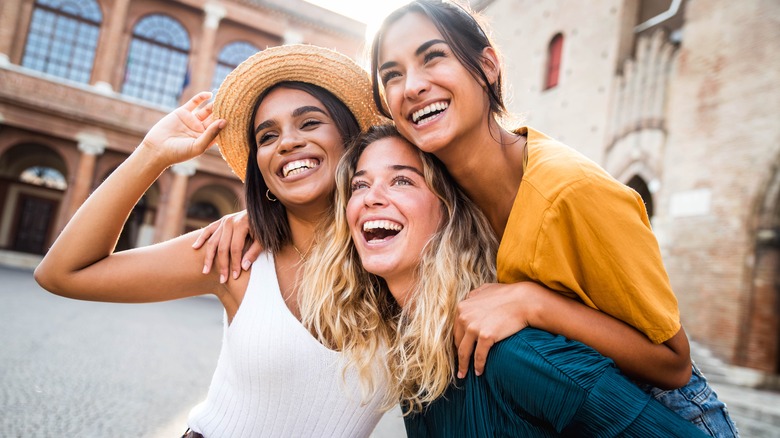 Group of women smiling and having fun