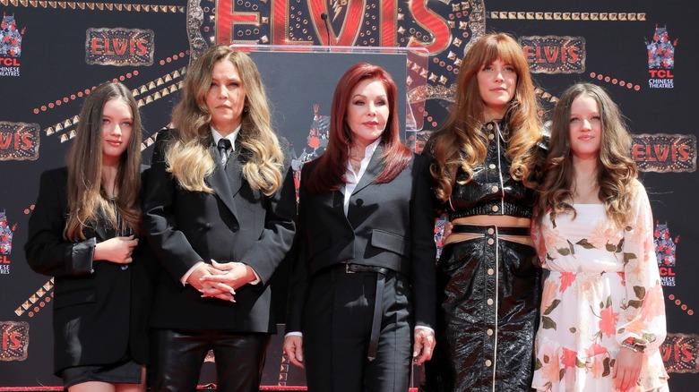 Presley Family women including Priscilla Presley pose at Elvis premiere