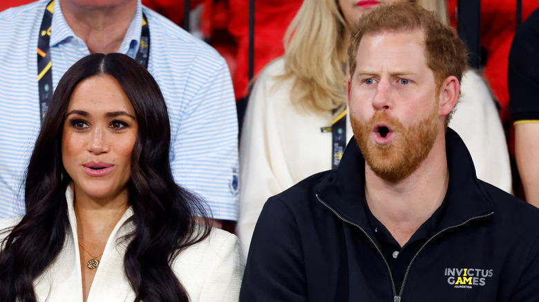 Meghan Markle and Prince Harry are shocked at something