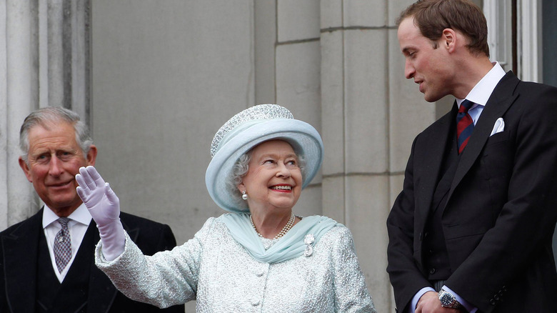 Queen Elizabeth, Princes Charles and Williams