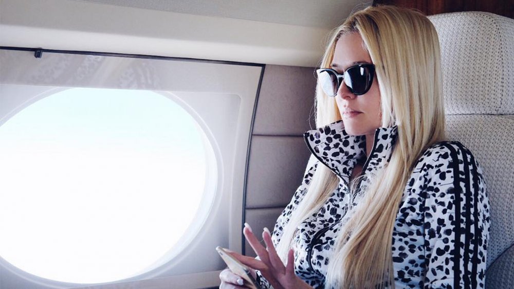 Erika Jayne from Real Housewives on a plane