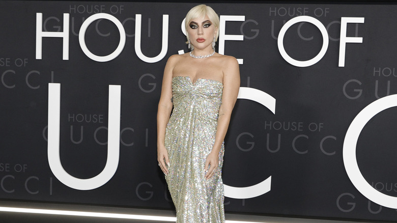 Lady Gaga attending the House of Gucci premiere
