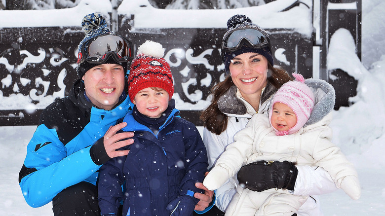 Prince William, Prince George, Princess Charlotte, and Kate Middleton