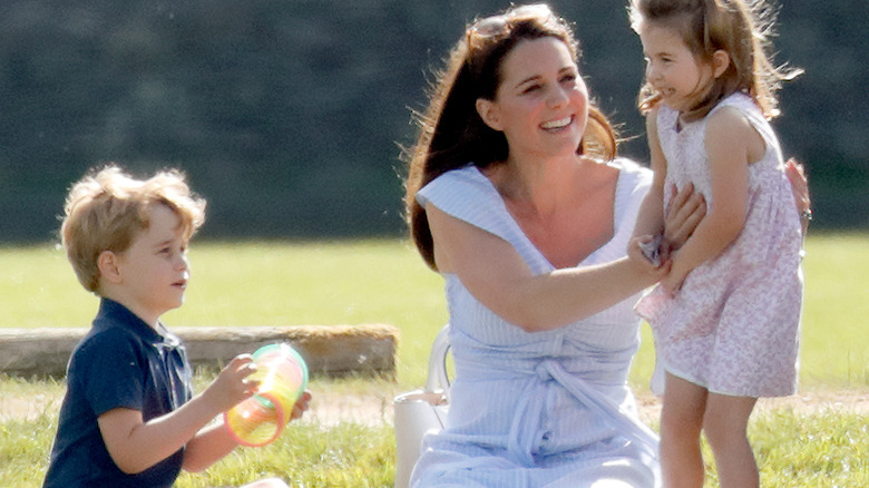 Princess Catherine with her children