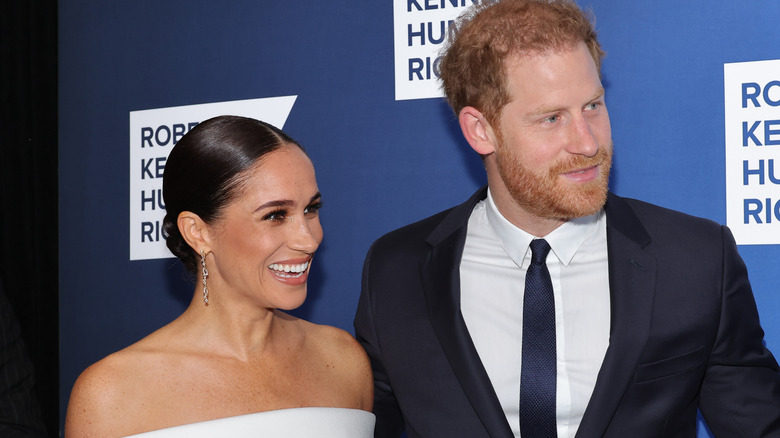 Meghan Markle and Prince Harry smiling