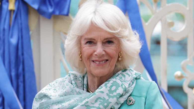 Queen Camilla smiling