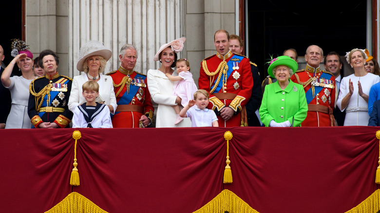 The royal family on the palace balcony