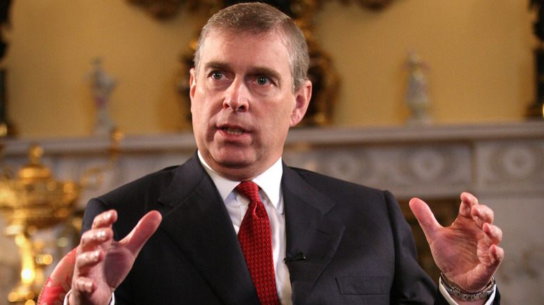 Prince Andrew speaking in an interview