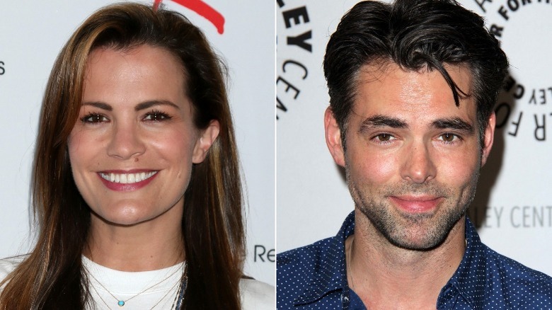 Melissa Claire Egan and Jason Thompson split image