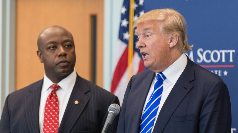 Tim Scott and Donald Trump 