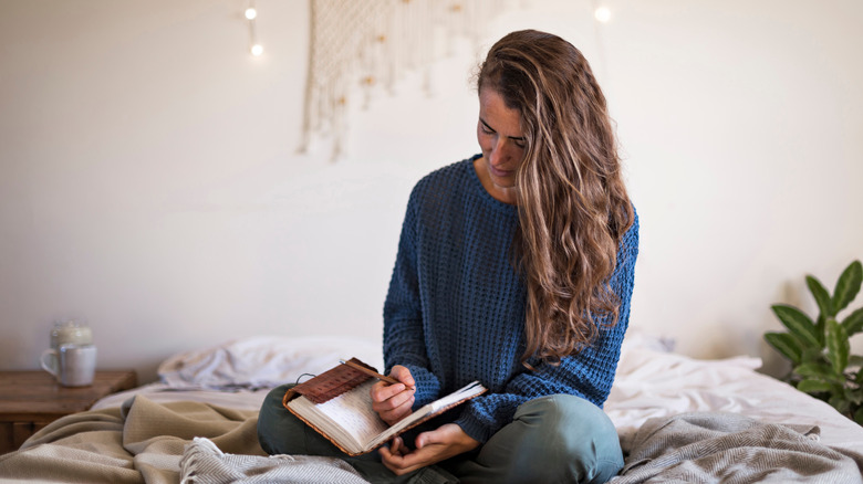 woman journaling 