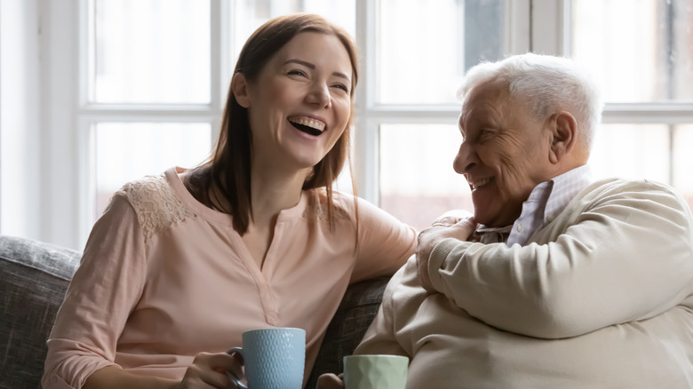 family members laughing 