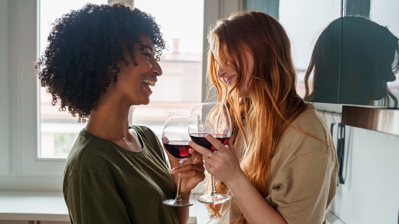 Two women on date