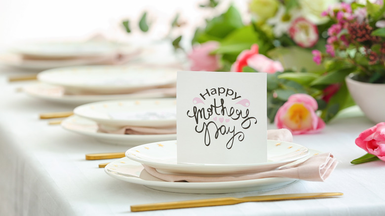 Mother's Day table setting chopsticks