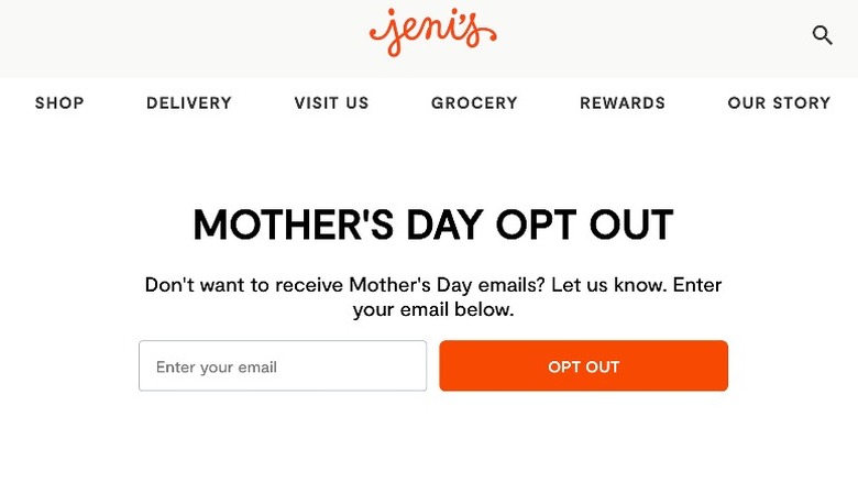 Jeni's ice cream opt out