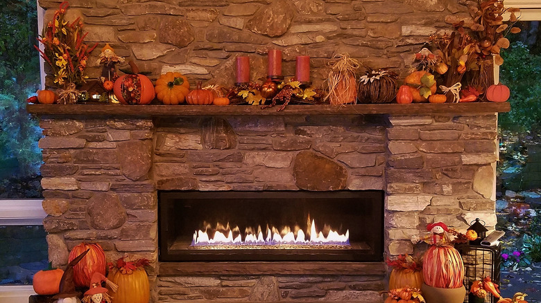 Halloween fireplace 