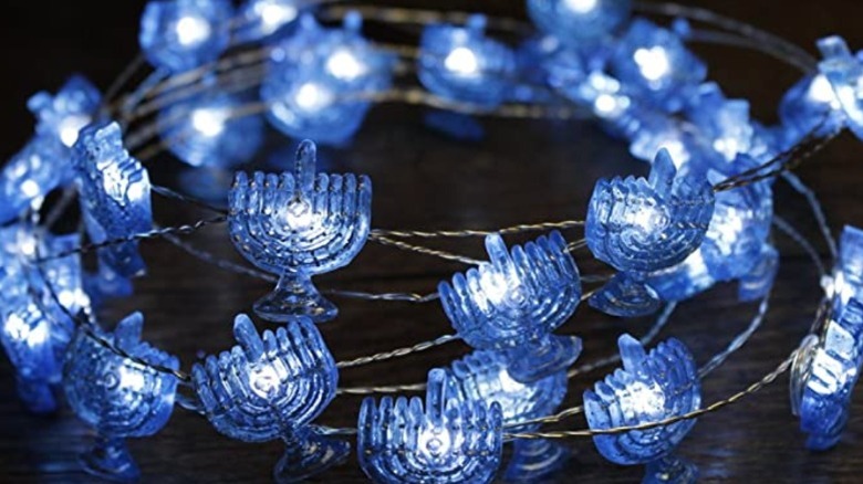 Menorah string lights