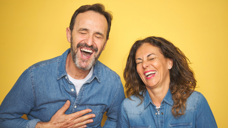 Couple laughing