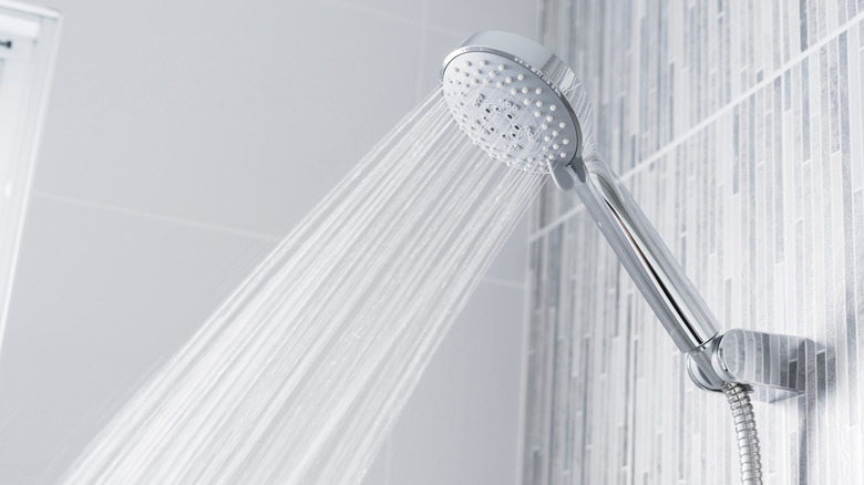 running showerhead