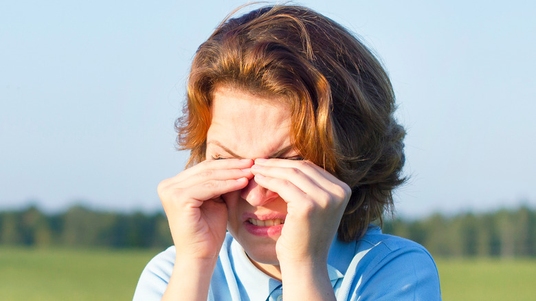 Watery eyes caused by blocked tear ducts