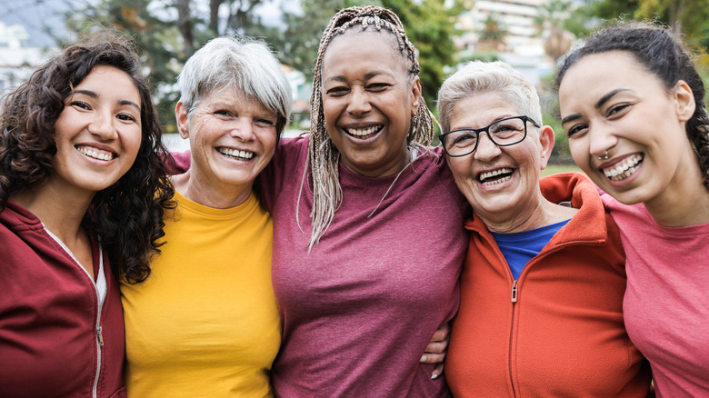 group of smiling woman