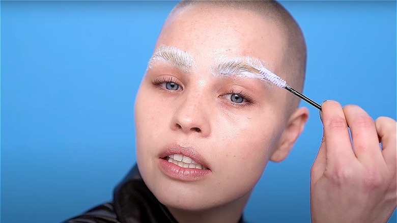 YouTube creator bleaches eyebrows