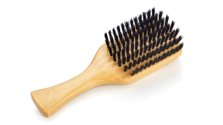 Boar's bristle hair brush