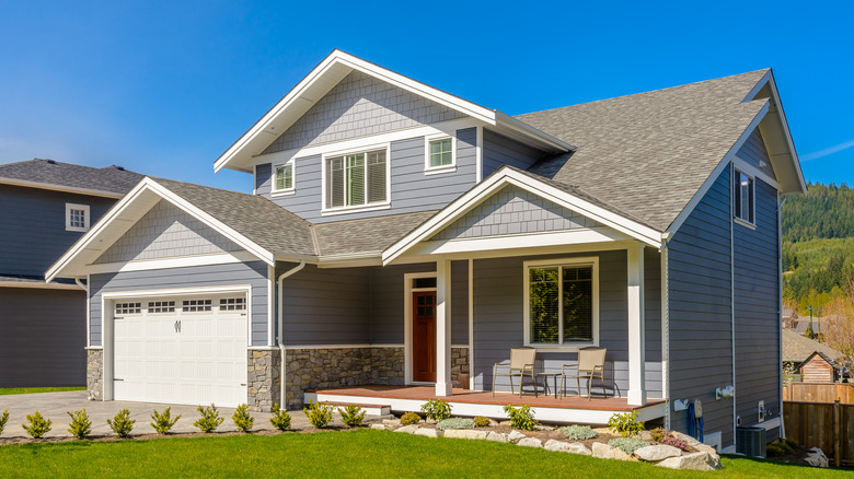 single-family house in suburbs