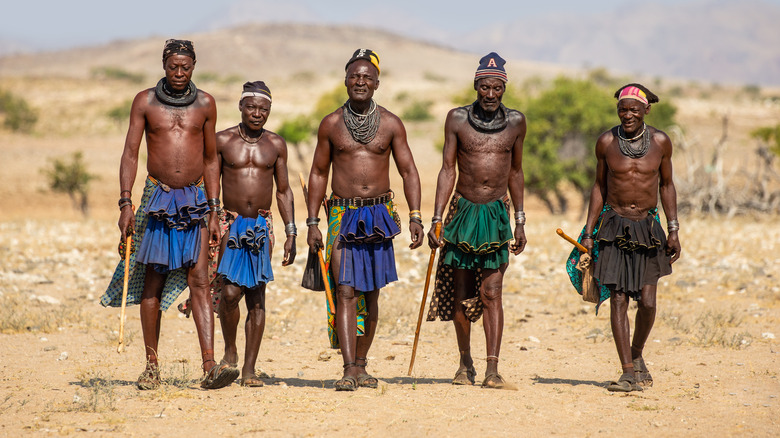 members of Himba tribe in Namibia