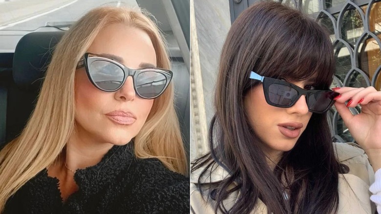 Split screen women in sunglasses