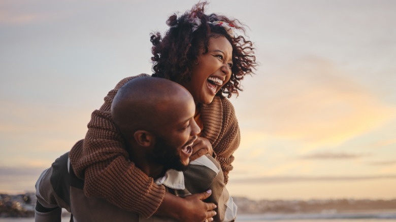 Couple laughing