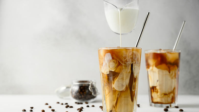 an iced coffee