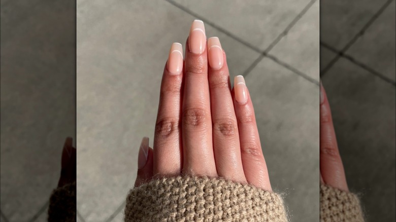 classic shades invisible french manicure