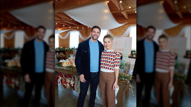 Brant Daugherty and Clare Bowen posing