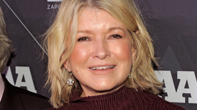 Martha Stewart in a sweater