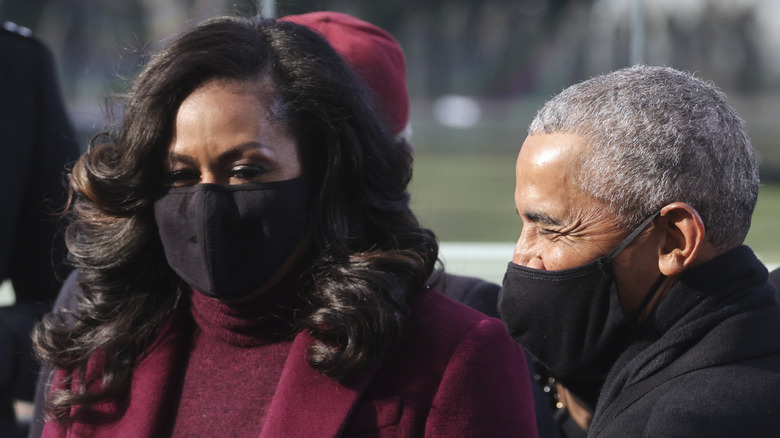 Michelle and Barack Obama at Joe Biden's 2021 Inauguration